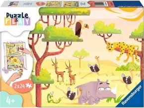 Ravensburger 05594 Puzzle & Play Dobrodružství na safari 2x24 dílků