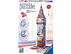 3D Puzzle Big Ben, Vlajková Edice, 216d. Ravensburger