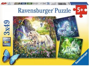 Puzzle Jednorožci 3x49 dílků, Ravensburger