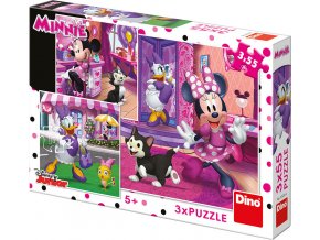 Puzzle Den s Minnie 3x55 dílků