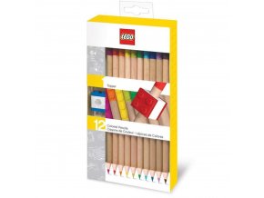 LEGO® Pastelky, mix barev - 12 ks s LEGO® klipem