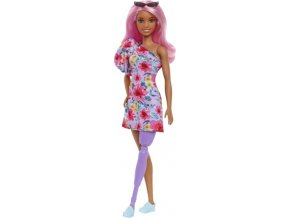 Barbie Fashionistas Puppe im schulterfreien Blumenkleid (Beinprothese)