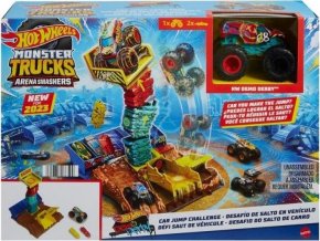 Hot Weehls Monster Trucks Car Jump Event Playset