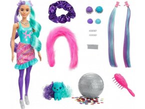 Barbie COLOR REVEAL Glitter! Vlasová stylizace modrá