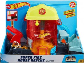 Hot Wheels City Deluxe set - Hasičská stanice GJL06