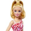 Barbie modelka růžové květinové šaty