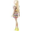 Barbie modelka proužkované šaty s volány