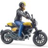 Bruder 63053 63053 BWORLD Motocykl Scrambler Ducati Cafe Racer s jezdcem