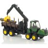 Bruder 02133 Farmer - John Deere s ramenem a 4 kládami