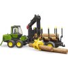 Bruder 02133 Farmer - John Deere s ramenem a 4 kládami