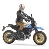 Bruder 63051 63051 BWORLD Motocykl Scrambler Ducati Cafe Racer s jezdcem