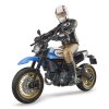 Bruder 63051 63051 BWORLD Motocykl Scrambler Ducati Cafe Racer s jezdcem