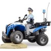 Bruder 63010 Pohotovostní vozidla - policejní čtyřkolka Quad s policistou a příslušenstvím