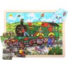 Bigjigs Toys Dřevěné puzzle vlak 24 dílků