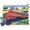 Bigjigs Toys Dřevěné puzzle historický vlak Vévodkyně z Hamiltonu 35 dílků