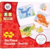 Bigjigs Toys Puzzle 3v1 mořská zvířátka