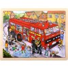 Bigjigs Toys Dřevěné puzzle hasiči 24 dílků