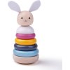 Bigjigs Baby Dřevěná motorická nasazovací věž králíček