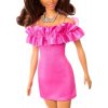 Barbie® Modelka 217 Růžové šaty s volánky