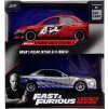 Rychle a zběsile Twin Pack 2006 Mitsubishi Lancer Evo IX + Brianův 2002 Nissan Skyline GTR R34, 1:32 Wave 4/2