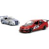 Rychle a zběsile Twin Pack 2006 Mitsubishi Lancer Evo IX + Brianův 2002 Nissan Skyline GTR R34, 1:32 Wave 4/2