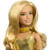 Barbie panenka modelka - zlatý overal