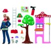 Barbie hasičská stanice s panenkou