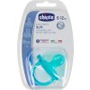 Šidítko Physio Soft celosilikónové, 6-12m+, modré