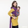 Liliputi elastický šátek s plátnovým středem Magic fialový