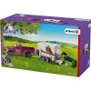 Schleich 42346 Pick-up s přívěsem a koněm