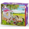 Schleich 42369 Stáj s koňmi Arabskými a ošetřovatelkou