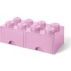LEGO Úložný box 250x502x181 se šuplíky světle růžový