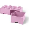 LEGO Úložný box 250x502x181 se šuplíky světle růžový