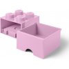 LEGO Úložný box 250x252x181 se šuplíkem světle růžový