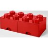 LEGO Úložný box 250x502x181 se šuplíky červený