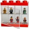 LEGO vitrínka na 8 minifigurek červená