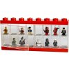 LEGO vitrínka na 16 minifigurek červená