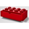 LEGO Stolní box 8 se zásuvkou červený