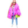 Barbie extra v růžové bundě