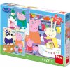 Puzzle 3x55 dílků Peppa pig: Veselé odpoledne