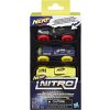 NERF Nitro náhradní vozidla 3 ks, černé, modré, žluté, Hasbro C0778