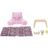 Barbie Zvířátko s doplňky - Kočka a piknik v posteli