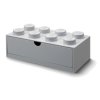 LEGO Stolní box 8 se zásuvkou šedý