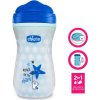 CHICCO Hrneček Shiny termo fluoreskujíci s tvrdým pítkem 266 ml modrý 14m+