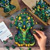Dřevěné barevné puzzle - Milý Charlie
