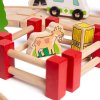 BIGJIGS RAIL Vláčkodráha dřevěná s venkovskou cestou 80 dílů