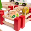 BIGJIGS RAIL Vláčkodráha dřevěná s venkovskou cestou 80 dílů