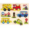 Dřevěné vkládací puzzle doprava