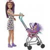 Barbie chůva herní set s kočárkem a miminkem