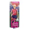 barbie fotbalistka v cervenem dresu blondynka 1